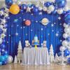 10ftx20ft Royal Blue Backdrop Curtain Panels for Parties, 4 Panels 5ftx10ft Wrinkle Free Polyester Photography Backdrop Drapes for Wedding Birthday Party view 2