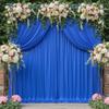 10ftx20ft Royal Blue Backdrop Curtain Panels for Parties, 4 Panels 5ftx10ft Wrinkle Free Polyester Photography Backdrop Drapes for Wedding Birthday Party view 3
