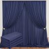 10ftx20ft Navy Blue Backdrop Curtain Panels for Parties, 4 Panels 5ftx10ft Wrinkle Free Polyester Photography Backdrop Drapes for Wedding Birthday Party view 1