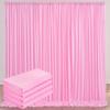10ftx20ft Baby Pink Backdrop Curtain Panels for Parties, 4 Panels 5ftx10ft Wrinkle Free Polyester Photography Backdrop Drapes for Wedding Birthday Party view 1