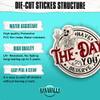 (3Pcs) Have The Day You Deserve Sticker Funny Skeleton Skull Quote Stickers 3" Waterproof Vinyl Sticker for Water Bottle Laptop Cars Sticker Decal Decor Stuff Gifts 3 Inches view 3