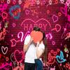 Happy Valentine's Day Banner Backdrop 6x4FT Red Glitter Heart Valentines Photography Background Valentines Theme Party Decorations Couple Studio Portrait Pictures Shoot Props view 4