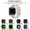 6 Pack Sport Bands Compatible with Fitbit Versa 2 / Fitbit Versa / Versa Lite / Versa SE, Classic Soft Silicone Replacement Wristbands (Small, Starlight/Milk Tea/Smoke Violet/Sand Pink/Baby Blue/Light view 2