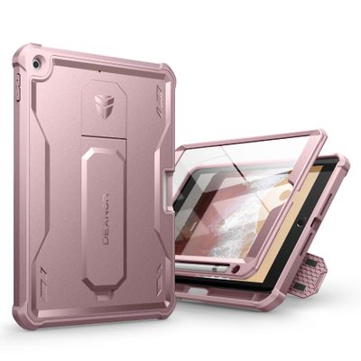 Dexnor for iPad 9.7 Inch 6th /5th Generation(2018/2017), [Built in Screen Protector & Kickstand] with Pen Holder Heavy Duty Shockproof Full Body Protective Cover for iPad 6th Generation Case-Pink