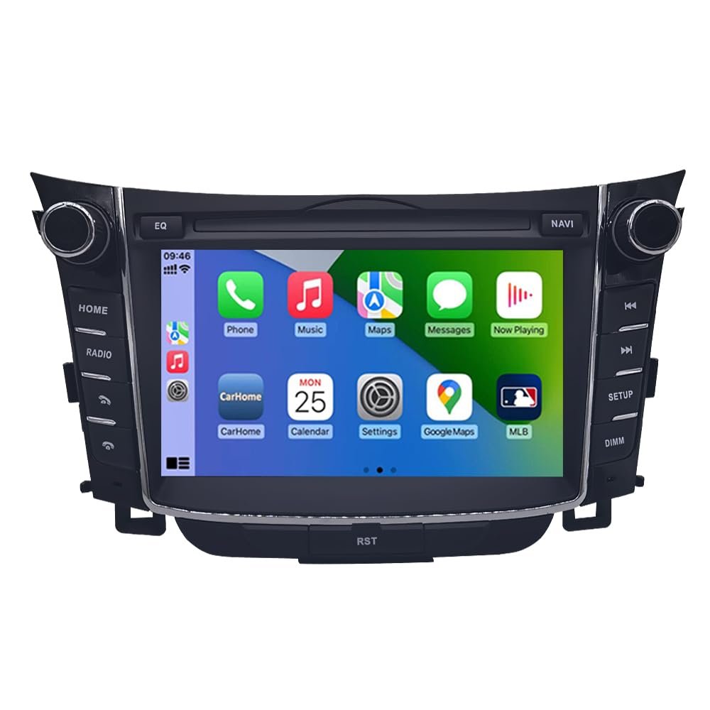 Android 13 for Hyundai i30 Radio Elantra GT 2 Generation Car Stereo 2011-2017 Head Unit Navi GPS Multimedia WiFi Steering Wheel Control CarPlay Android Auto 4GB RAM + 64GB