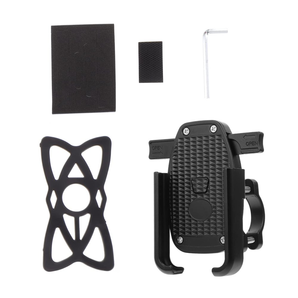 FAVOMOTO 1pc Bike Phone Holder Adjustable Motorcycle Handlebar Mount Rotation Cellphone Support for Navigation Compatible All Smartphones Easy Installation
