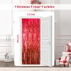 4 Pack Christmas Metallic Tinsel Foil Fringe Curtains 3.36.5 ft Red Green Tinsel Fringe Photo Backdrop Decor Streamer for Christmas New Year Ugly Sweater Birthday Wedding Holiday Party Decorations view 3