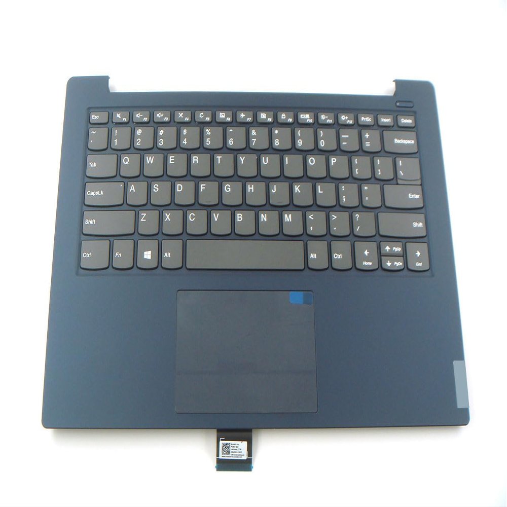 Bayjebu Parts for Lenovo ideapad S340-14IWL 14IIL 14IML 14API Palmrest Keyboard Bezel US English Non-Backlit Blue 5CB0S18461
