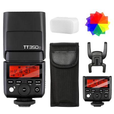 Godox TT350 Mini Thinklite TTL Flash for Canon Cameras (TT350C)  2.4G Wireless, GN36, 1/8000s HSS Speedlite with Diffuser & Filter