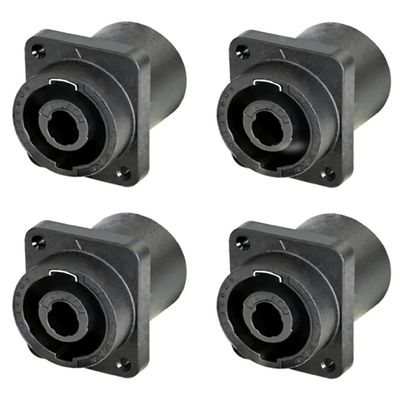4 Pack NEUTRIK NLJ2MDXX-V Vertical PC Panel Mount 2-Pin Speakon + 1/4" Combo