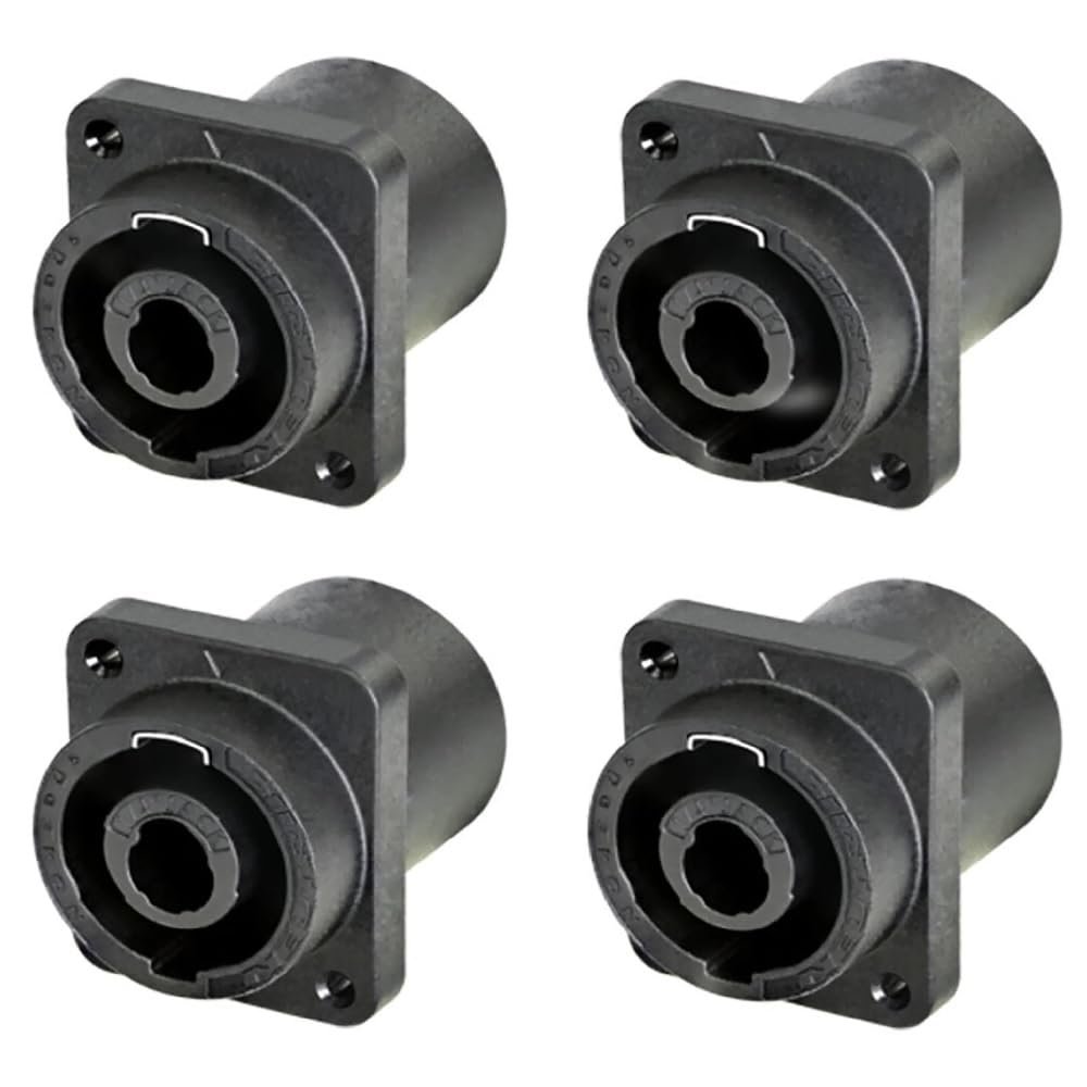 4 Pack NEUTRIK NLJ2MDXX-V Vertical PC Panel Mount 2-Pin Speakon + 1/4" Combo