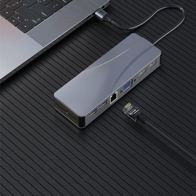 GXMRHWY 14 in 1 Type-C Extended Dock 60W PD+Multimedia Interface+VGA USB C HUB Expansion
