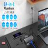 GXMRHWY 14 in 1 Type-C Extended Dock 60W PD+Multimedia Interface+VGA USB C HUB Expansion view 2