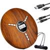 KLIM Discman Portable CD Player with Headphones, Built-in Battery - New Version - CD Players for Home, Car - Compatible w/SD Card, CD-R, CD-RW, MP3, WMA - 5 EQ Effects - Wood view 1