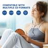 KLIM Discman Portable CD Player with Headphones, Built-in Battery - New Version - CD Players for Home, Car - Compatible w/SD Card, CD-R, CD-RW, MP3, WMA - 5 EQ Effects - Wood view 2
