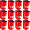 Qualirey 12 Pack Solar Sound and Light Alarm Motion Sensor 129db Outdoor Security Siren Waterproof Motion Activated Detector Alarm 6 LEDs Flash Warning Strobe System for Home, Farm (Red) view 1