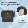 MOOKEERF VHF-2 Way Splitter for 136-174MHz HAM CB or VHF Radio 50 Ohm VHF Splitter with UHF Female (SO-239) Connector view 2