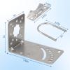 MOOKEERF Antenna Mast Clamp,2PCS Pole Mount Bracket with Double U-Bolts, Antenna Pole Mount Kits Starlink Mount for Outside Home Antenna Pole Holder Adjustable Angle view 4
