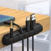 Cable Organizer Clips Cord Holder - 3 Packs Self Adhesive Cable Management for USB Cable/Power Cord/Wire, Car and Desk, Home and Office Black Cable Holder - 3 Slots view 2