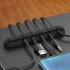 Cable Organizer Clips Cord Holder - 3 Packs Self Adhesive Cable Management for USB Cable/Power Cord/Wire, Car and Desk, Home and Office Black Cable Holder - 3 Slots view 3