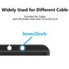 Cable Organizer Clips Cord Holder - 3 Packs Self Adhesive Cable Management for USB Cable/Power Cord/Wire, Car and Desk, Home and Office Black Cable Holder - 3 Slots view 4