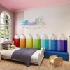 3D Anti-Collision Padded Panels, Peel & Stick Headboard, Playroom & Nursery Sensory Wall Stickers (Yellow, 4) view 1