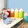 3D Anti-Collision Padded Panels, Peel & Stick Headboard, Playroom & Nursery Sensory Wall Stickers (Yellow, 4) view 3