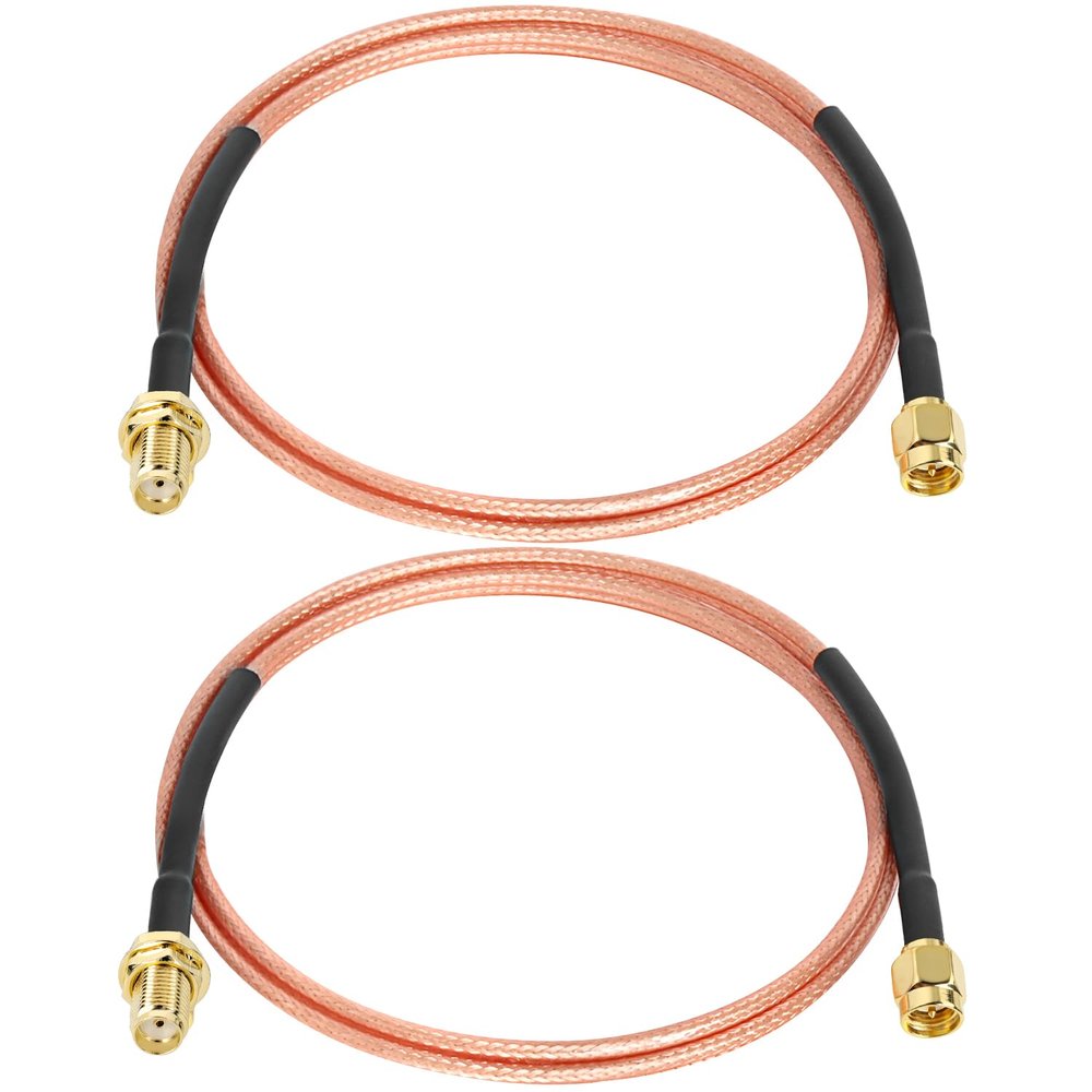 XRDS -RF SMA Cable 4FT, SMA Male to SMA Female Bulkhead RG316 SMA Extension Cable for 4G LTE Router Cellular SDR USB Dongle Receiver(2PCS)