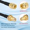 XRDS -RF SMA Cable 4FT, SMA Male to SMA Female Bulkhead RG316 SMA Extension Cable for 4G LTE Router Cellular SDR USB Dongle Receiver(2PCS) view 2