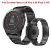 GUMMMY QuickFit Strap 26mm 22mm Titanium Metal Stainless Steel Bands For Garmin Fenix 6 6X Pro 5X plus Smart Band Bracelet Watchband (Color : Black, Size : 22mm Width) view 2