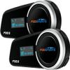 Fodsports FX6S Bluetooth Motorcycle Headset, 6-Way Motorbike Intercom Bluetooth, 1000m Motorcycle Helmet Communication Systems/Voice Dial/Universal Pairing/FM Radio (2 Pack FX6S with LED) view 1
