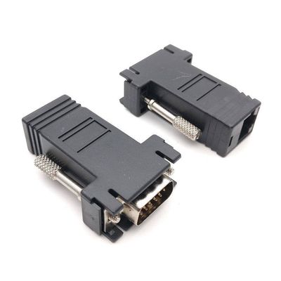 10pcs VGA Revolution RJ45 Plug VGA Switching luo Conversion Plug The Monitor DB15 Orbital Network Adapter