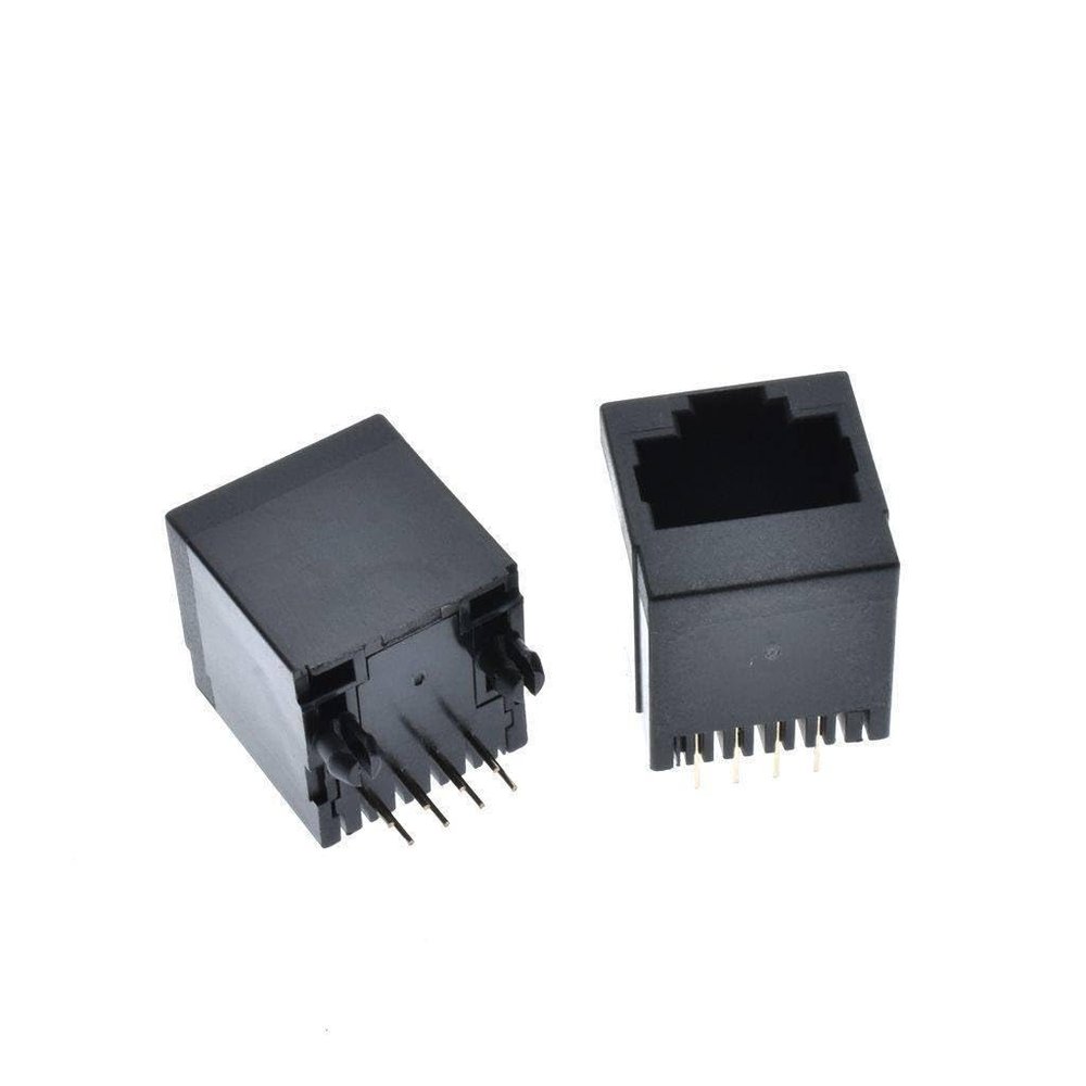 100PCS x RJ45 5224-8C Plastic PCB Modular Jack Network Socket LAN Connector Plug 180degree top-Entry*