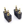 10pcs/lot Portable Aircraft Aviation Headset Conversion Plug 3.5mm Aircraft Audio Adapter Gold Plated Male to Female Converter view 3