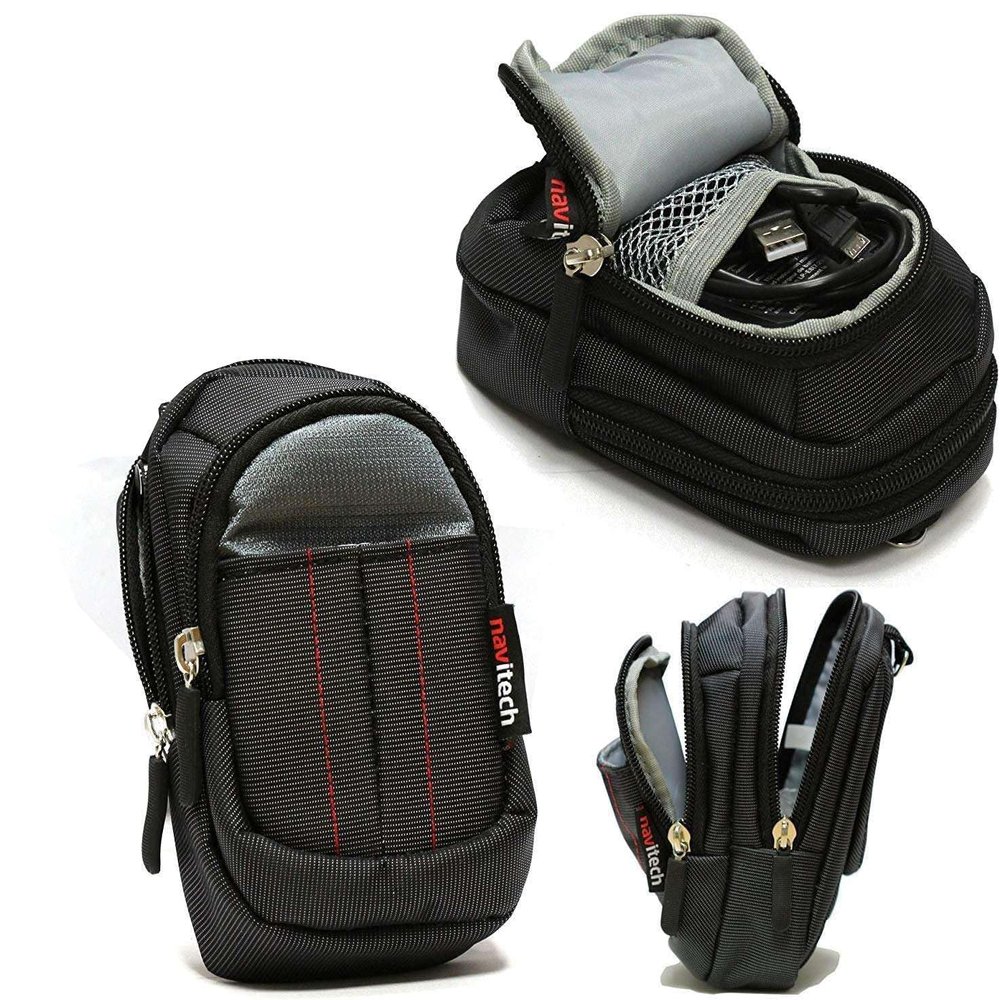 Navitech Black Compact Camera Case Compatible with Canon PowerShot SX500 is 16.0 MP Digital Camera