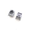 100PCS RJ11 Gray 6P6C RJ11 Phone Jack 90 Degree 6-pin Crystal Head Female Socket Connector 623PCB-6P6C view 3