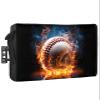 Outdoor TV Cover 40-43 Inch Weatherproof, Baseball Oxford Heavy Duty Waterproof Outside Flat Screen TV Cover Protector for Television Outdoor Accessories Sports Theme Gradient Orange Blue Black view 1