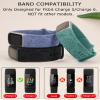 Minyee 3 Packs Floral Engraved Band Compatible with Fitbit Charge 6 Bands/Fitbit Charge 5 Bands Women, Cute Soft Silicone Dandelion Flower Pattern Sport Designer Fancy Summer Strap for Charge 6/5 view 3