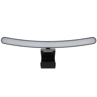 Cyrank Curved Monitor Light Bar, 3 Color Temperature LED Computer Desk Lamp Touch Control Monitor Lamp Type C Computer Light Clip on Keyboard Light