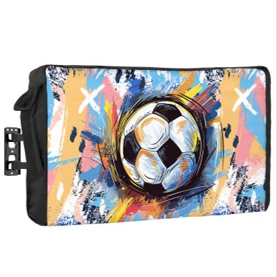Outdoor TV Cover 80-85 Inch Weatherproof, Sports Football Oxford Heavy Duty Waterproof Outside Flat Screen TV Cover Protector for Television Outdoor Accessories Modern Minimalist Painted Art