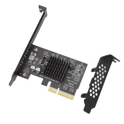 PCIe to USB 3.2 Gen 2 Card with 20 Gbps Bandwidth, ASM3242 Main Control PCI Express Expansion Card for Desktop Chassis, Support and Linux