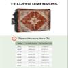 Outdoor TV Cover 40-43 Inch Weatherproof, Geometric Oxford Heavy Duty Waterproof Outside Flat Screen TV Cover Protector for Television Outdoor Accessories Retro Classic Historical Oriental Painting view 2