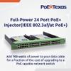 PoE Texas 24 Multi Port IEEE 802.3at PoE+ Injector - Full Power On Every Port - 700W Total - 10/100/1000 Gigabit Data Rate - Active Injector for WiFi Access Points, PTZ Cameras view 2