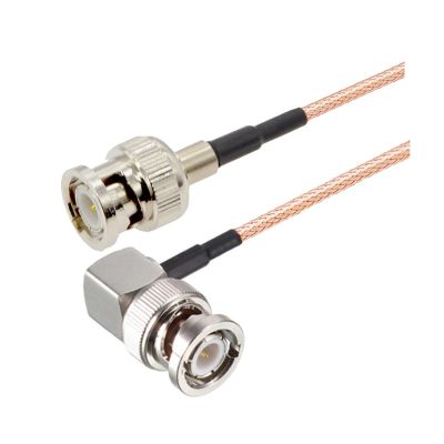 PriaRi Cable RG179 Cable 75 Ohm BNC Male Right Angle to BNC Male Plug Connector Adapter Fit Compatible Video Camera SDI Camcorder HD-SDI/3G-SDI/4K/8K (Color : BNC M to BNC M90, Size : 8M)