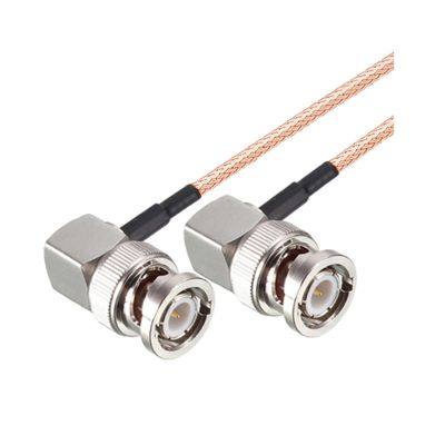 PriaRi Cable RG179 Cable 75 Ohm BNC Male Right Angle to BNC Male Plug Connector Adapter Fit Compatible Video Camera SDI Camcorder HD-SDI/3G-SDI/4K/8K (Color : BNC M90 to BNC M90, Size : 50CM)