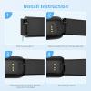 2 Pack Waterproof Bands Compatible with Fitbit inspire 3 Bands for Women Men, Classic Soft Sports Replacement Wristbands for Women Men (Black/navy blue, Large 7.1"-8.7") view 3
