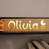Sleeping Piggy Personalized Baby Gift Name Night Light for Kids Nursery Decor with Engraved Text Greetings On Back, Baby 1st Birthday Gifts for Girl and Boy (Warm Light) view 2