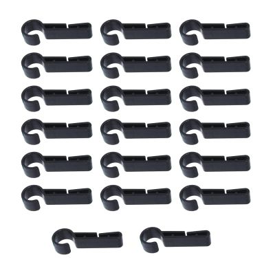 ZEZEFUFU 20 x Helmet Clips for Headlamp, Safety Cap Headlight Hooks Hardhat Clips Accessory