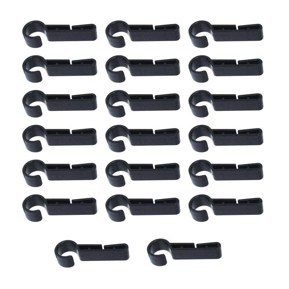 ZEZEFUFU 20 x Helmet Clips for Headlamp, Safety Cap Headlight Hooks Hardhat Clips Accessory