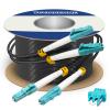 100 Meters Armored Fiber Patch Cable OM3, LC to LC Fiber Optic Cable Cord 10GB/Gigabit Multimode Jumper Duplex 50/125um, Multi Mode Outdoor OM3 LC Fiber 330 Foot view 1